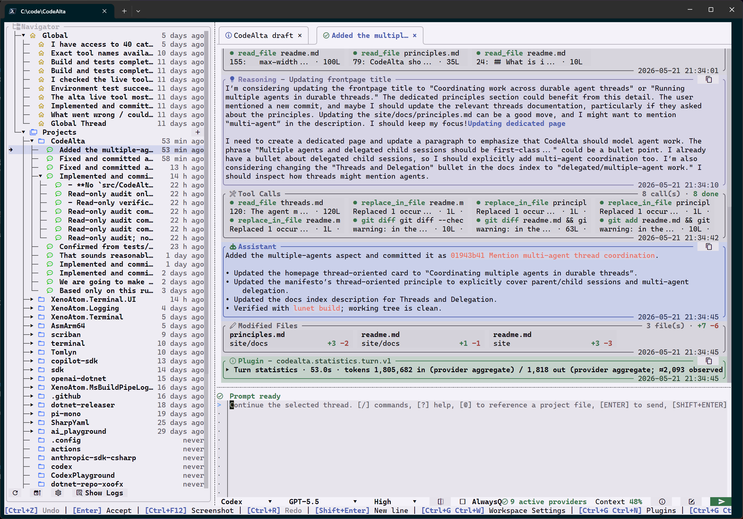 CodeAlta light theme